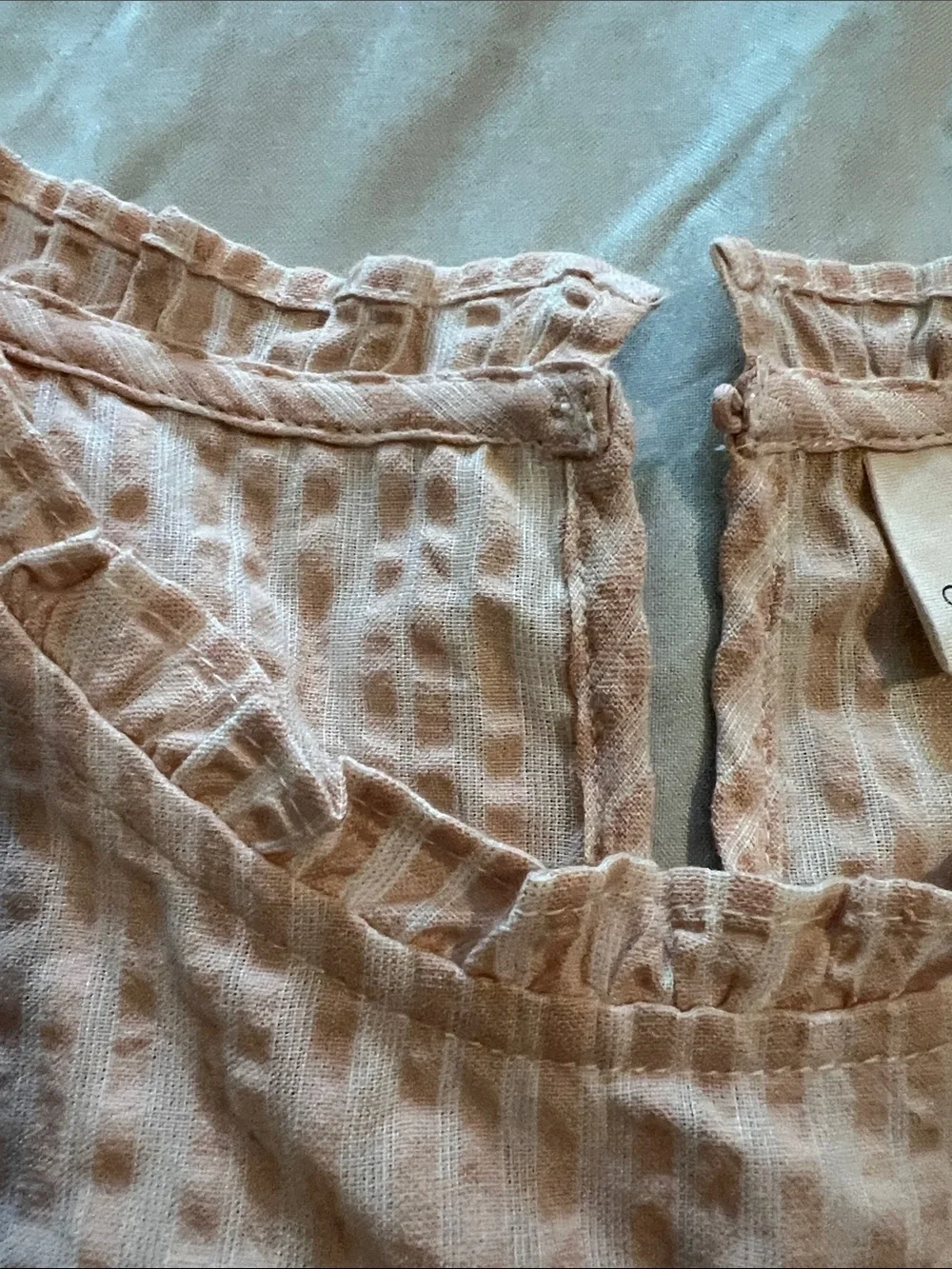 Universal Thread Peach Waffle Ruffle Hem Sleeveless Tunic